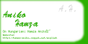 aniko hamza business card